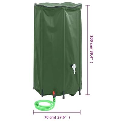 Watertank met kraan opvouwbaar 380 L PVC - thumbnail