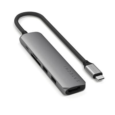 Satechi USB-C 6-in-1 Slim multiport adapter (4K) - Space Grey