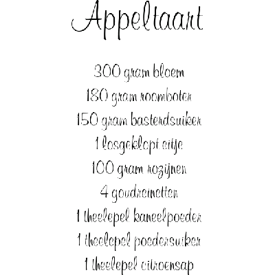 Appeltaart recept - Muursticker