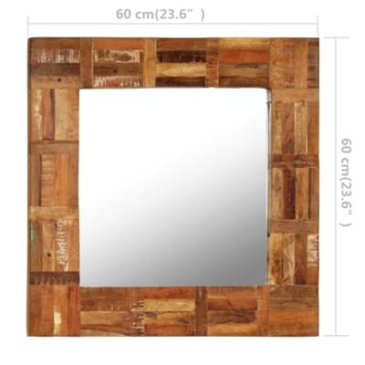VidaXL Wandspiegel 60x60 cm massief gerecycled hout