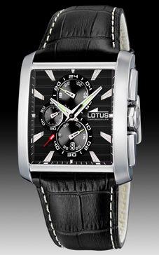 Horlogeband Lotus 15698.3 Leder Zwart Horlogeband Lotus 15698.3 Leder Zwart