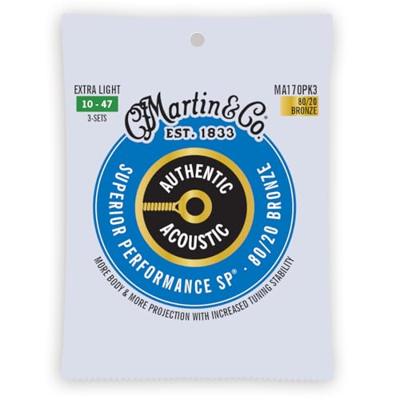Martin Strings MA170PK3 Authentic SP 80/20 Bronze 3-Pack