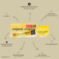 Sagami Original 0.02 Size XL (61mm) - Ultradunne Latexvrije Condooms - Copy 6 stuks - thumbnail