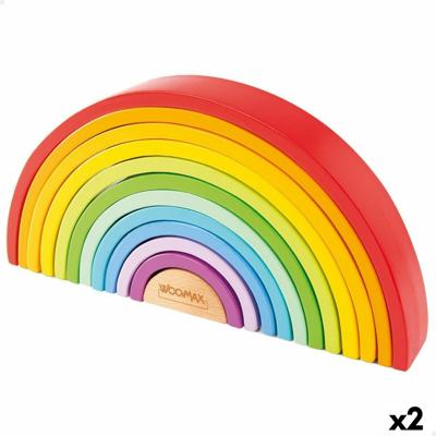 Houten Kinderpuzzel Woomax Regenboog 11 Onderdelen 2 Stuks Houten Kinderpuzzel Woomax Regenboog 11 Onderdelen 2 Stuks