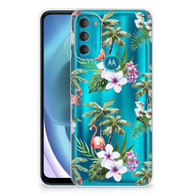 Motorola Moto G71 5G | TPU Hoesje | Flamingo Palms