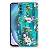 Motorola Moto G71 5G | TPU Hoesje | Flamingo Palms - thumbnail