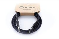 Cordial 14769 Jackplug Instrumenten Aansluitkabel [1x Jackplug male 6,3 mm (mono) - 1x Jackplug male 6,3 mm (mono)] 3 m Zwart, Blauw Textielmantel - thumbnail