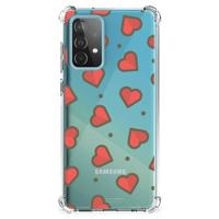 Samsung Galaxy A52 4G/5G Doorzichtige Silicone Hoesje Hearts - thumbnail
