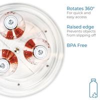 iDesign - Lazy Susan Draaiplateau, 22.9 cm, Kunststof, Transparant - i - thumbnail