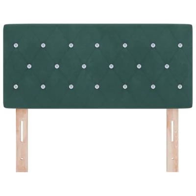 LED Hoofdbord met LED -striplichten Donkergroen 90 cm Fluweel