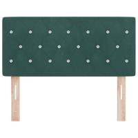 LED Hoofdbord met LED -striplichten Donkergroen 90 cm Fluweel - thumbnail