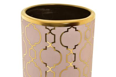 Vaas DKD Home Decor 13,5 x 13,5 x 36 cm Porselein Roze Gouden Orientaals Verchroomd Vaas DKD Home Decor 13,5 x 13,5 x 36 cm Porselein Roze Gouden Orientaals Verchroomd