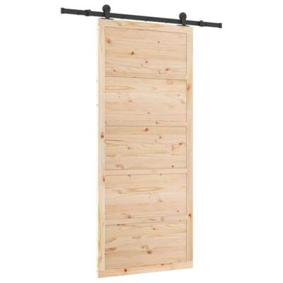 Schuifdeur Bruin 80 x 208 cm Massief grenenhout