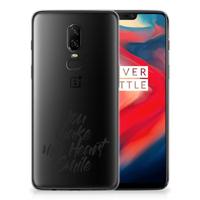OnePlus 6 Siliconen hoesje met naam Heart Smile - thumbnail