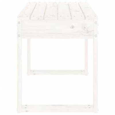 Tuinbank 80x38x45 cm massief grenenhout wit