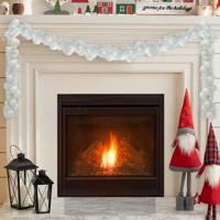 Kerstbal Guirlande Wit 186 cm Polystyreen - thumbnail