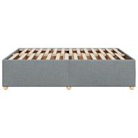 Bedframe zonder matras stof lichtgrijs 160x200 cm - thumbnail