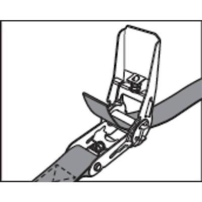 TOOLCRAFT Klemband Trekkracht (lc) vastbinden (enkel/direct)=125 daN (l x b) 3 m x 25 mm Klemslot
