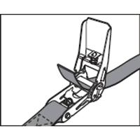 TOOLCRAFT Klemband Trekkracht (lc) vastbinden (enkel/direct)=125 daN (l x b) 3 m x 25 mm Klemslot - thumbnail