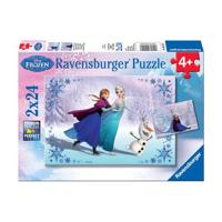 Ravensburger - frozen puzzel: zussen voor altijd 2x24 stuks - thumbnail