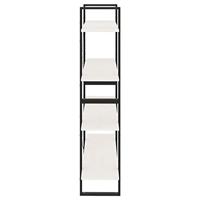 Boekenkast met 4 schappen 100x30x140 cm massief grenenhout wit - thumbnail