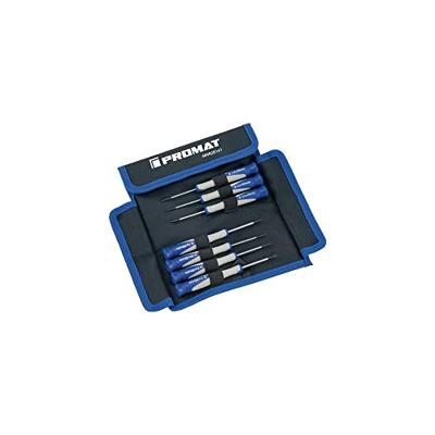 Promat/Tecwerk Set precisieschroevendraaiers | met centreerkop | 7 delig | sleuf / PH - 4000828141