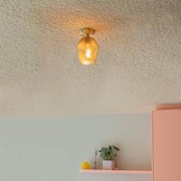 QAZQA Art Deco plafondlamp messing met smoke glas - Karce - thumbnail