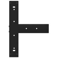 Bartafelpoten 2 st T-vormig 40x35x(90-91) cm staal zwart - thumbnail