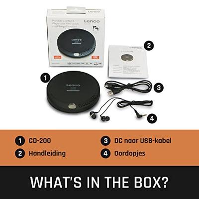 Lenco CD-200 Discman Zwart - thumbnail