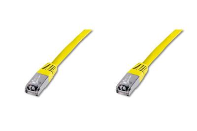 Digitus DK-1641-0025/Y RJ45 Netwerkkabel, patchkabel CAT 6 S/FTP 0.25 m Geel Vlambestendig, Snagless 1 stuk(s)