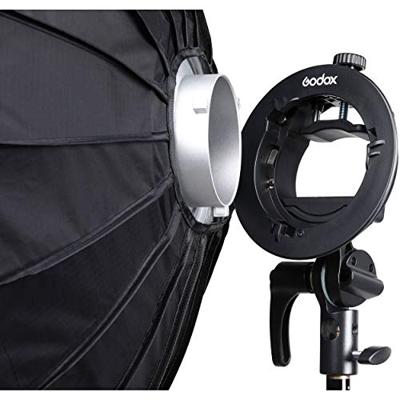 Godox S2 type Bracket Bowens + Softbox 80x80cm + Grid