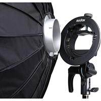 Godox S2 type Bracket Bowens + Softbox 80x80cm + Grid - thumbnail