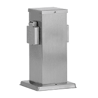 Buitenstopcontact paal RVS IP44 - 2 stopcontacten - thumbnail