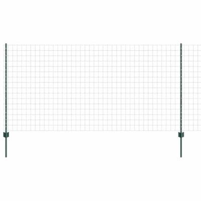 VidaXL Hek met paal groen 1,2 x 25 m staal