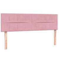 Boxspring met matras fluweel roze 140x210 cm - thumbnail