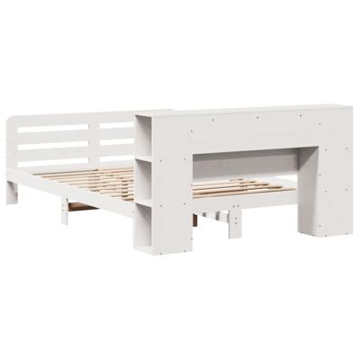 Bedframe zonder matras massief grenenhout wit 200x200 cm - thumbnail
