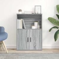 Boekenkast 60x24x85 cm bewerkt hout grijs sonoma eikenkleurig - thumbnail