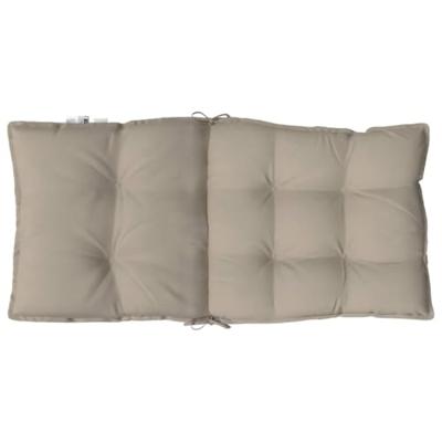VidaXL Stoelkussens 4 st lage rug oxford stof taupe
