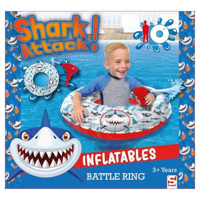 Sambro Shark attack battle ring zwemband met waterpistool 85 cm