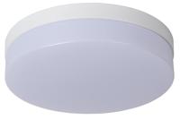 Lucide BISKIT - Plafonnière Badkamer - Ø 28 cm - LED - 1x18W 2700K - IP44 - Bewegingssensor - Wit - thumbnail