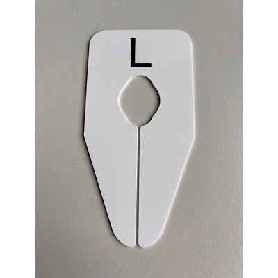 Maataanduider ovaal wit/zwart L