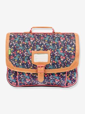 Schooltas Alba bloemen en eenhoorns Les Fantaisies TANNS 38 cm marineblauw