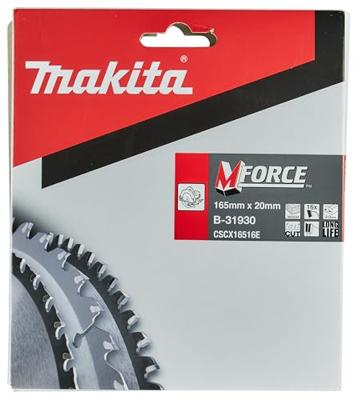 Makita Accessoires Cirkelzaagblad | Hout | Mforce | 165X20X2,0 16T15G - B-31930 Makita Accessoires Cirkelzaagblad | Hout | Mforce | 165X20X2,0 16T15G - B-31930