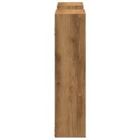 Wandschap 99x15x60 cm bewerkt hout artisanaal eikenkleurig - thumbnail