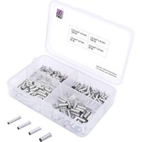 TRU COMPONENTS T1903C022 Assortiment adereindhulzen 0.75 mm², 1 mm², 1.5 mm², 2.5 mm² Ongeïsoleerd Zilver 300 stuk(s) - thumbnail