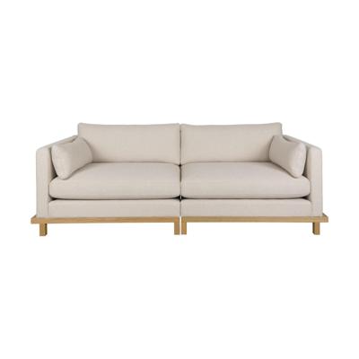 Zuiver 3-zits Bank 'Blossom' Bouclé en geweven stof, kleur Zand