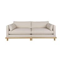 Zuiver 3-zits Bank 'Blossom' Bouclé en geweven stof, kleur Zand - thumbnail