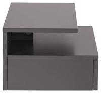 Bendt Zwevend Nachtkastje 'Cecilie' met lade, kleur Grijs - thumbnail