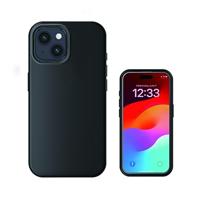 4Smarts Silikon Case Backcover Apple iPhone 15 Plus Zwart MagSafe compatible - thumbnail