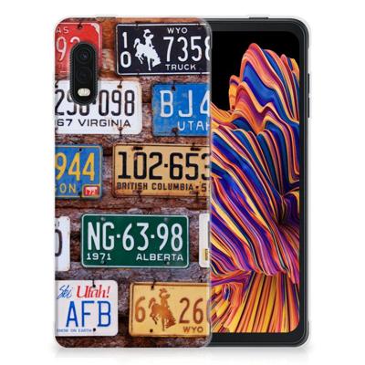 Samsung Xcover Pro | Siliconen hoesje | met foto Kentekenplaten